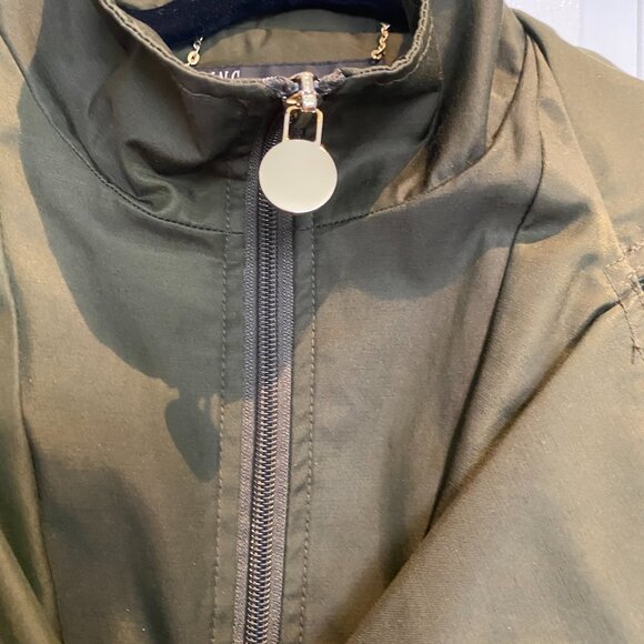 INC International Concepts Olive Green Belted Trench Coat – Size S - Picture 2 of 13